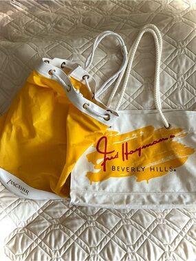 Vintage RARE Totes (2): Lancaster Monaco, Fred Hayman Beverly Hills®️1980s